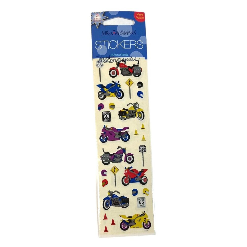 Mrs Grossman Vintage Stickers Motorcycles Dirt Bikes Sticker Sheets 2000s NOS